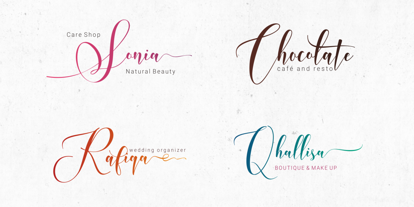 Example font White Dove Script #9